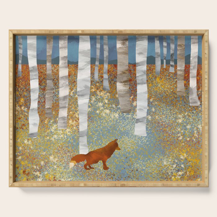 Autumn Fox Serving Tray Gallery Image 1