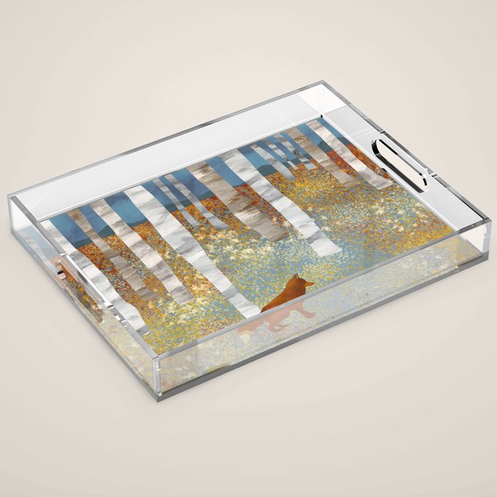 Autumn Fox Acrylic Tray Gallery Image 1