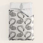 Miami Flamingo - Black Ink Comforter Gallery Image 6