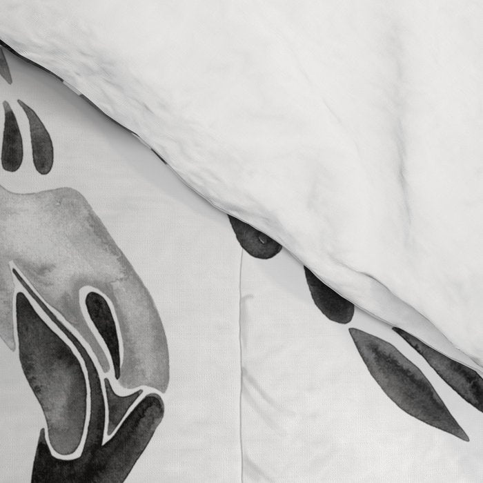 Miami Flamingo - Black Ink Comforter Gallery Image 4