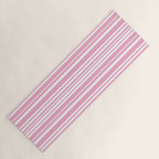 Classic Stripes XXXI - Pastel Pink  Yoga Mat Gallery Image 1