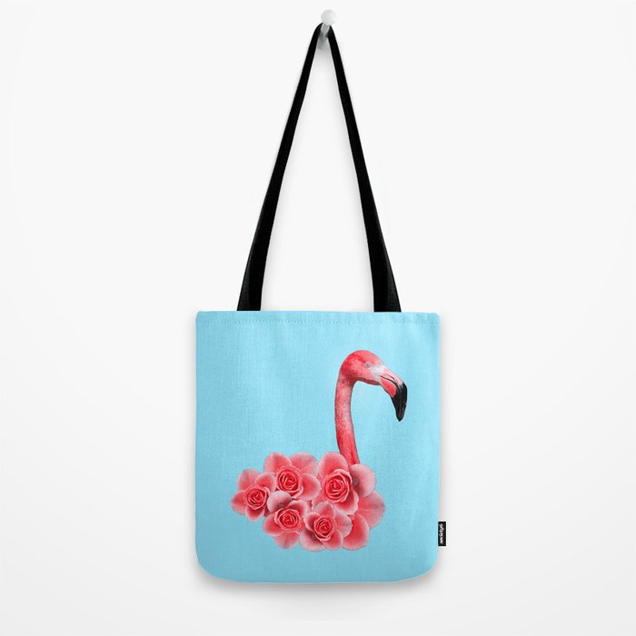 Flamingo Flowers: Pop Animals Tote Bag Gallery Image 2
