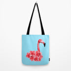 Flamingo Flowers: Pop Animals Tote Bag Gallery Image 2