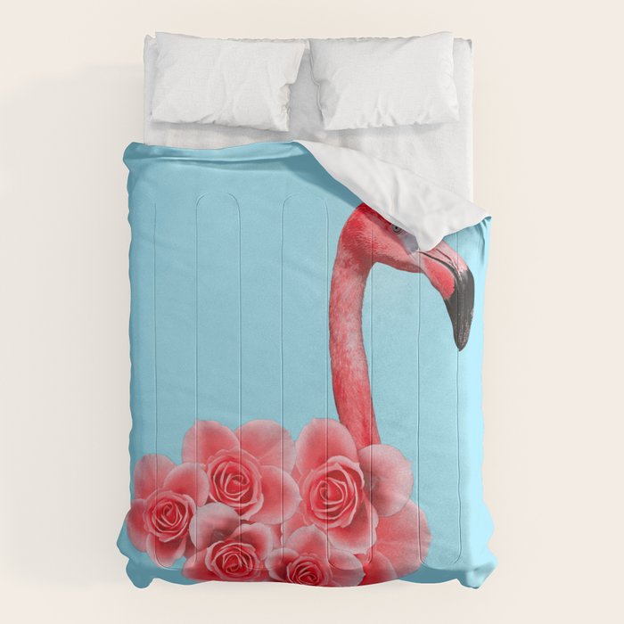 Flamingo Flowers: Pop Animals Comforter Gallery Image 6