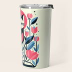 Cat amongst Tulips Travel Mug Gallery Image 2