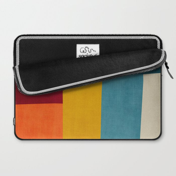 Modern Colorful Patchwork Abstract Art  Laptop Sleeve Gallery Image 2