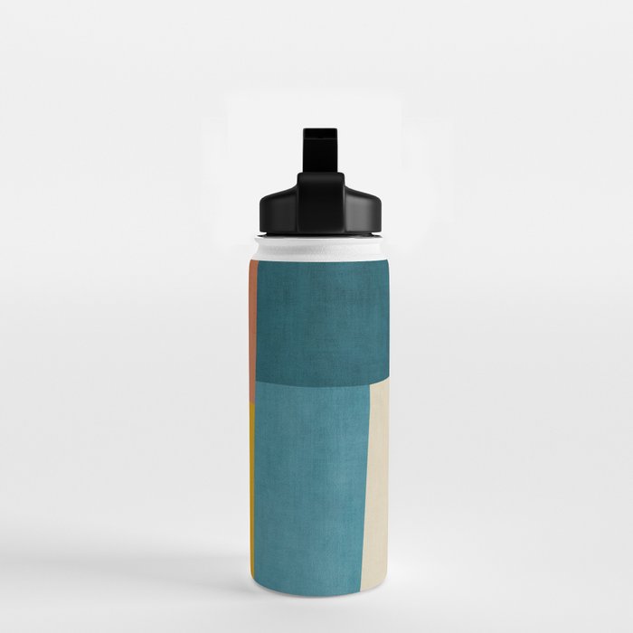 Modern Colorful Patchwork Abstract Art  Water Bottle Gallery Image 2