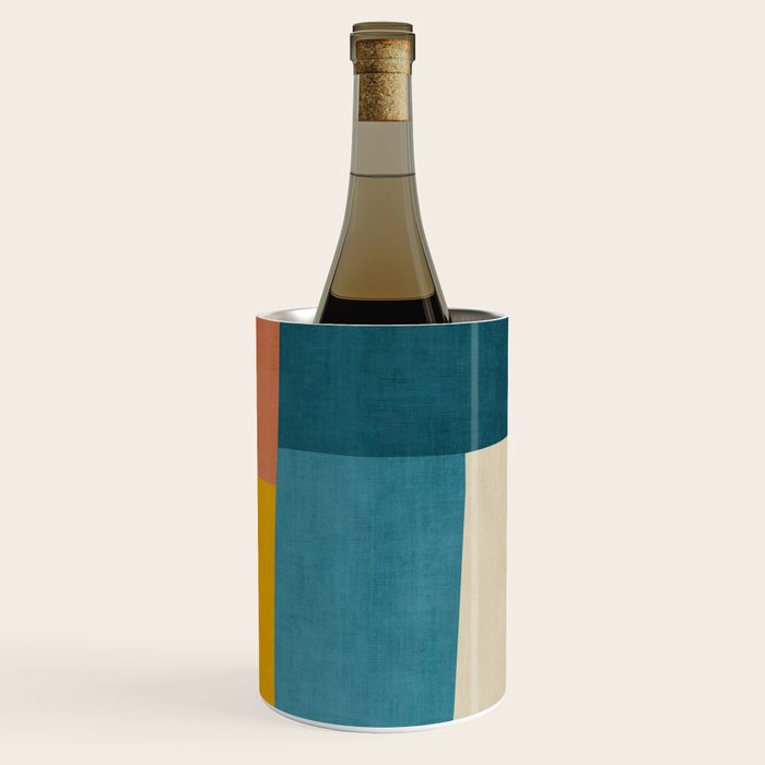 Modern Colorful Patchwork Abstract Art  Wine Chiller Gallery Image 3