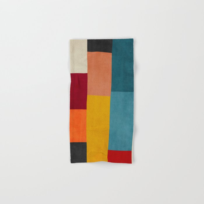 Modern Colorful Patchwork Abstract Art  Bath Towel Gallery Image 1