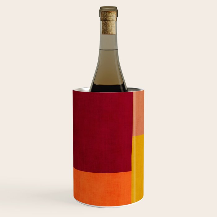 Modern Colorful Patchwork Abstract Art  Wine Chiller Gallery Image 2