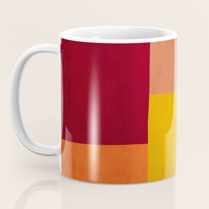 Modern Colorful Patchwork Abstract Art  Coffee Mug Gallery Image 3