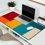 Modern Colorful Patchwork Abstract Art  Desk Mat Gallery Image 2