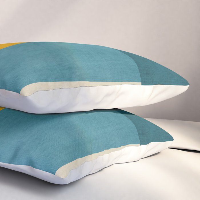 Modern Colorful Patchwork Abstract Art  Pillow Sham Gallery Image 3