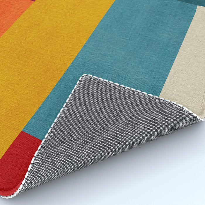 Modern Colorful Patchwork Abstract Art  Rug Gallery Image 4