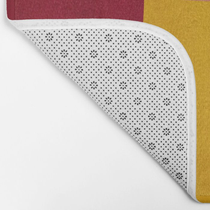 Modern Colorful Patchwork Abstract Art  Bath Mat Gallery Image 2