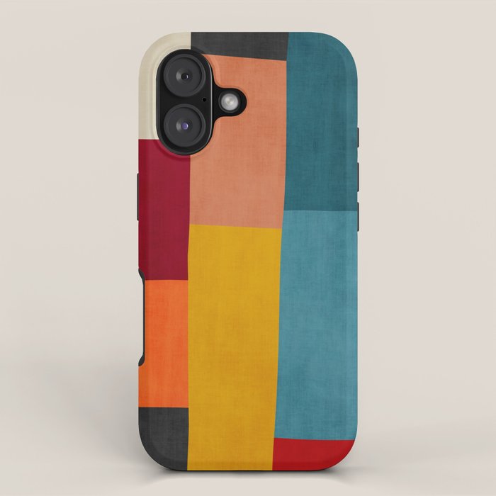 Modern Colorful Patchwork Abstract Art  iPhone Case Gallery Image 1