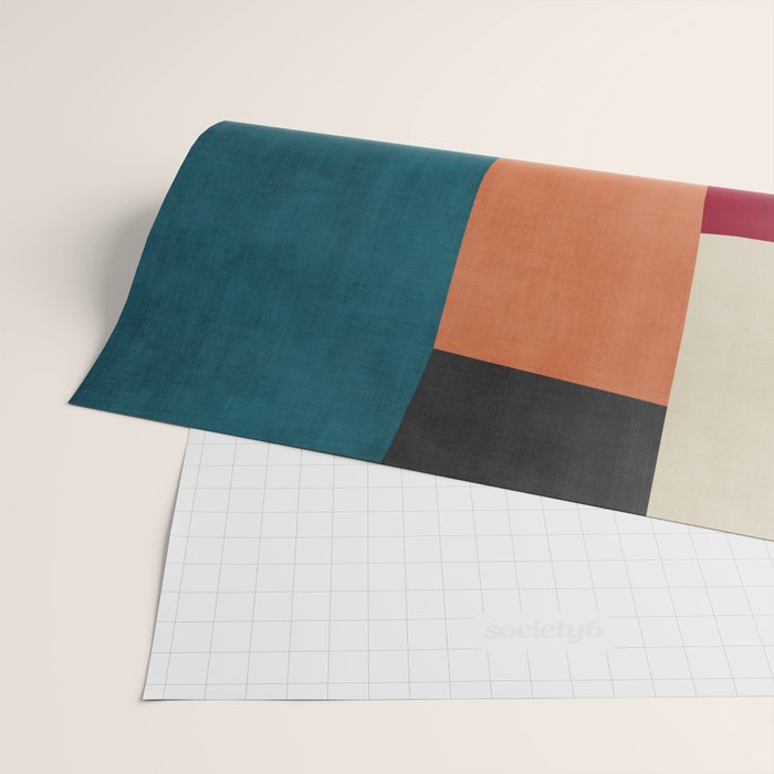Modern Colorful Patchwork Abstract Art  Wrapping Paper Gallery Image 2