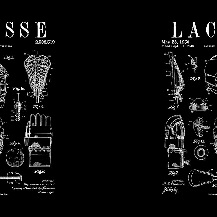 Lacrosse Player Equipment Vintage Patent Drawing Print Coffee Mug Gallery Image 2