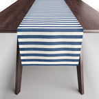 Pinstripe in Navy Blue Table Runner Gallery Image 1