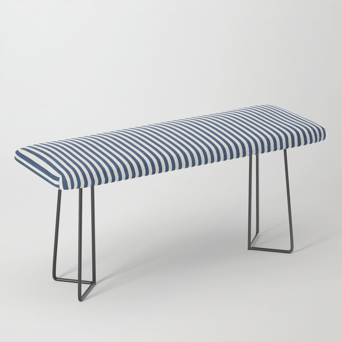 Pinstripe in Navy Blue Bench Gallery Image 1
