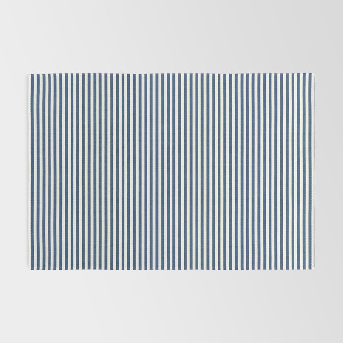 Pinstripe in Navy Blue Rug Gallery Image 2
