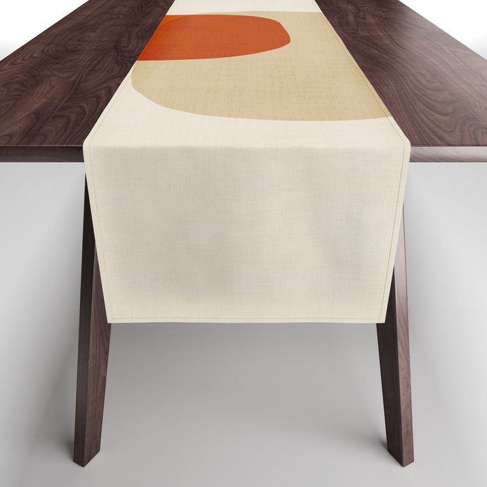 Modern Abstract Earth Tones Artwork Table Runner Gallery Image 1