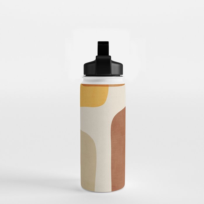 Modern Abstract Earth Tones Artwork Water Bottle Gallery Image 2