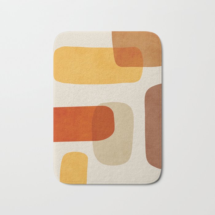 Modern Abstract Earth Tones Artwork Bath Mat Gallery Image 1