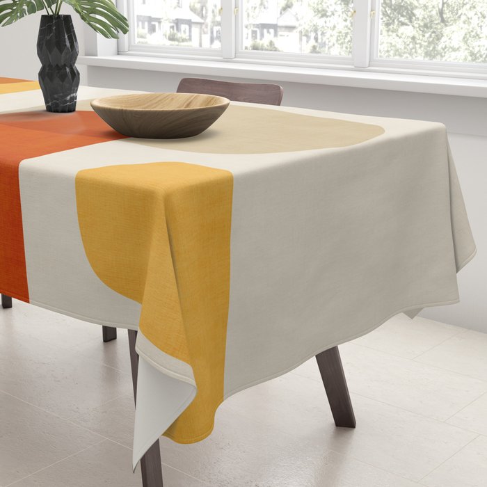 Modern Abstract Earth Tones Artwork Tablecloth Gallery Image 3