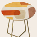 Modern Abstract Earth Tones Artwork Side Table Gallery Image 2