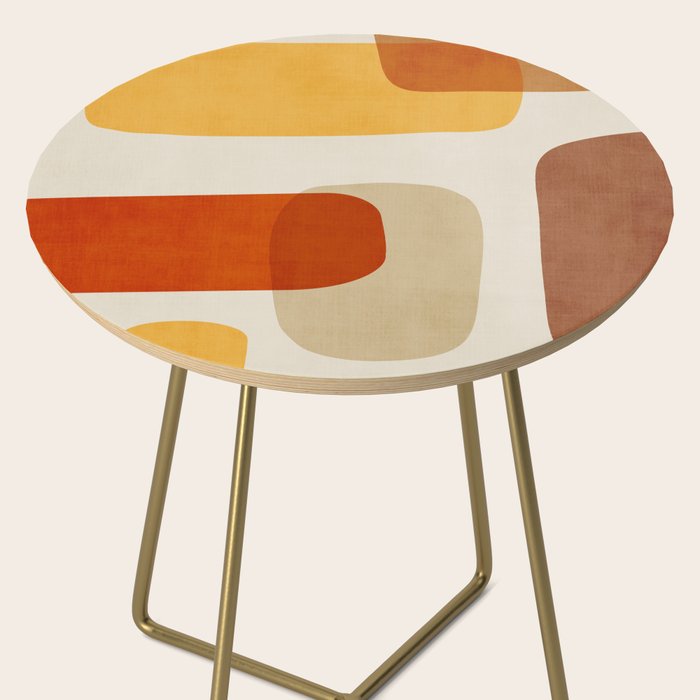 Modern Abstract Earth Tones Artwork Side Table Gallery Image 2