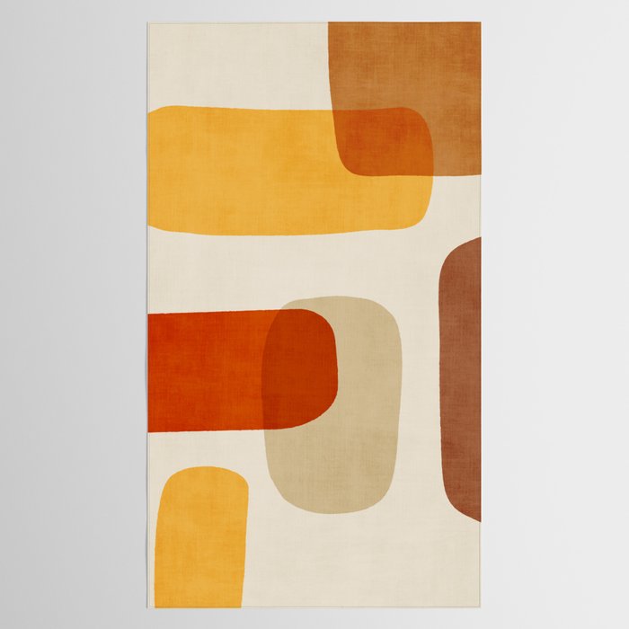 Modern Abstract Earth Tones Artwork Tablecloth Gallery Image 2
