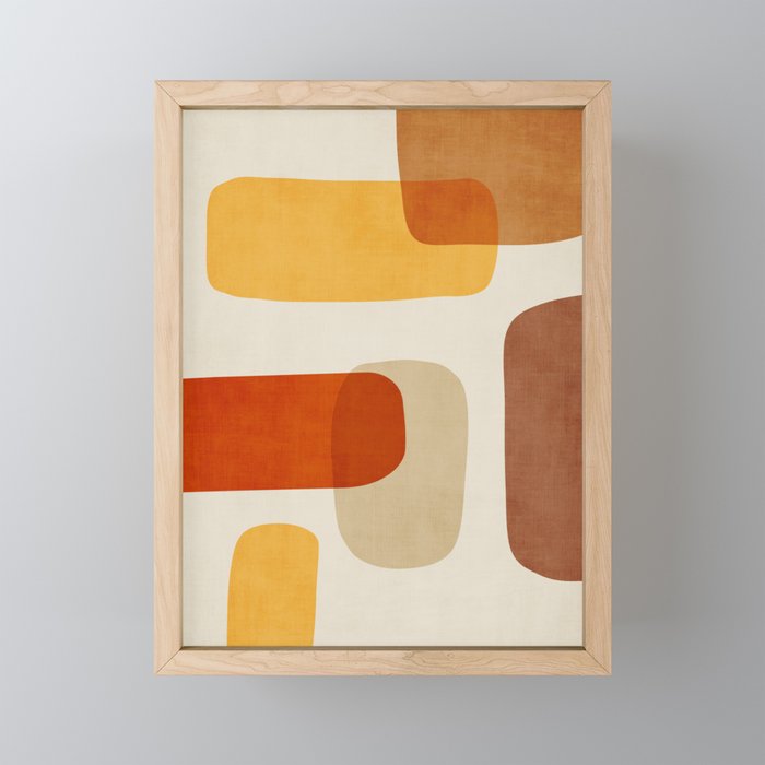 Modern Abstract Earth Tones Artwork Mini Art Print Gallery Image 1