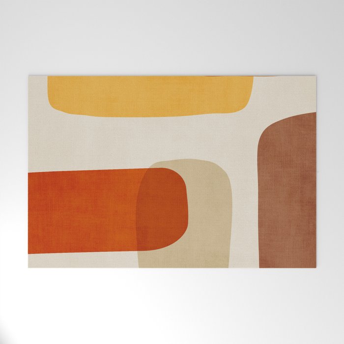 Modern Abstract Earth Tones Artwork Welcome Mat Gallery Image 1