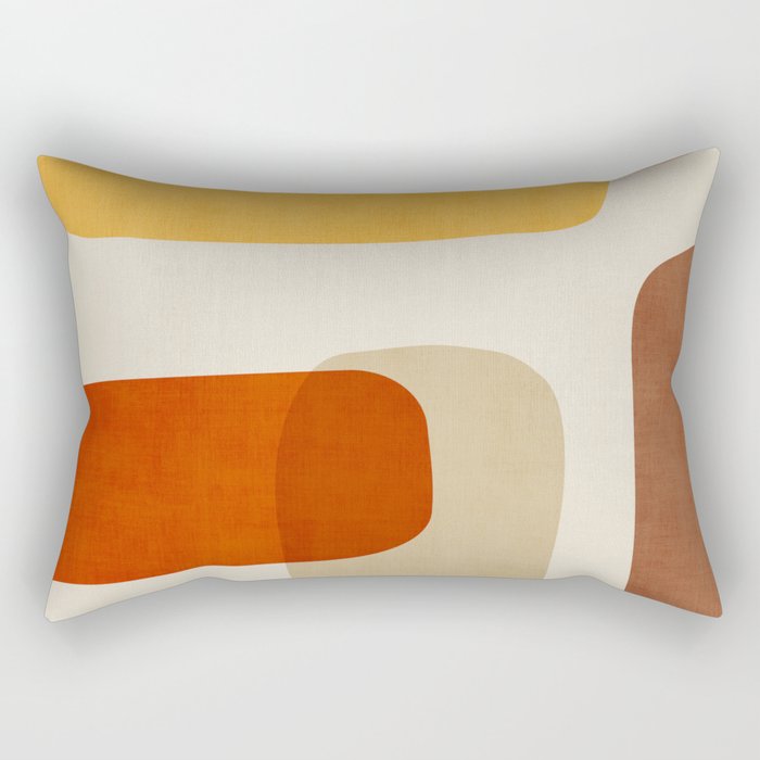 Modern Abstract Earth Tones Artwork Rectangular Pillow Gallery Image 2