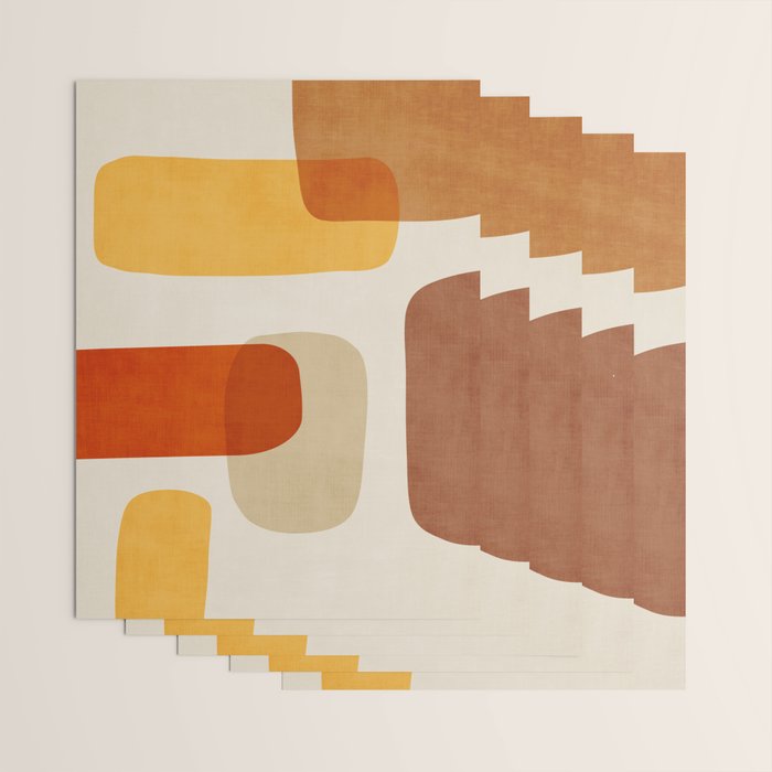 Modern Abstract Earth Tones Artwork Wrapping Paper Gallery Image 3