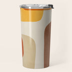 Modern Abstract Earth Tones Artwork Travel Mug Gallery Image 2