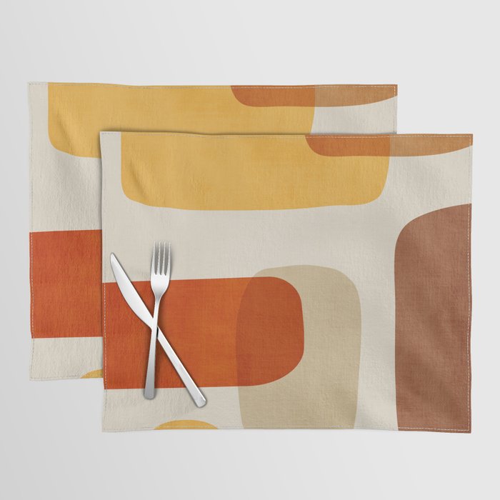 Modern Abstract Earth Tones Artwork Placemat Gallery Image 1