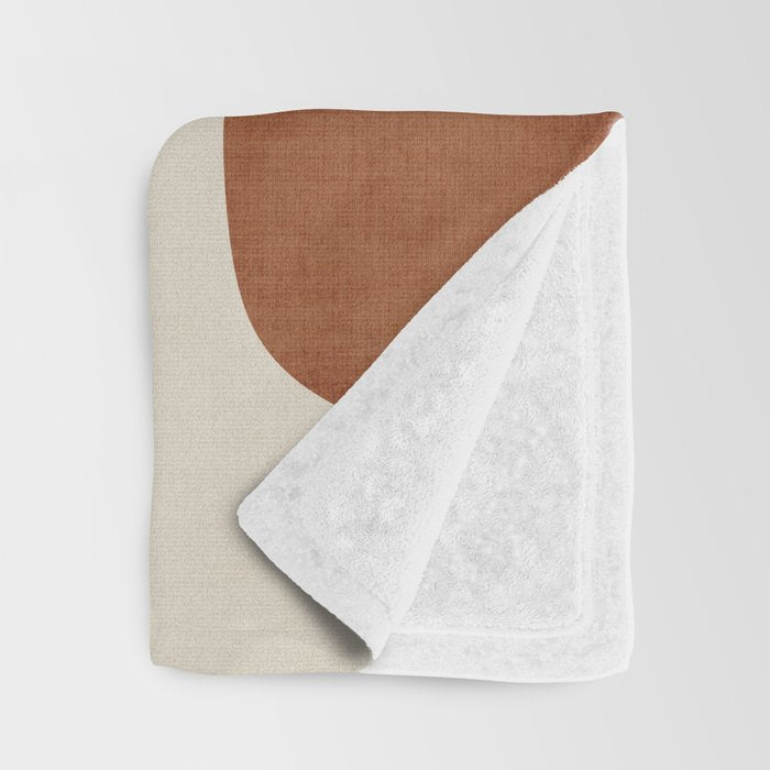 Modern Abstract Earth Tones Artwork Throw Blanket Gallery Image 3