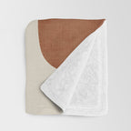 Modern Abstract Earth Tones Artwork Throw Blanket Gallery Image 3