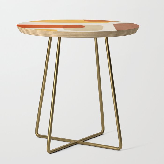 Modern Abstract Earth Tones Artwork Side Table Gallery Image 1