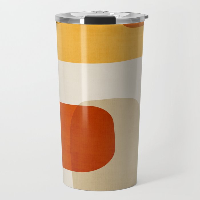 Modern Abstract Earth Tones Artwork Travel Mug Gallery Image 1