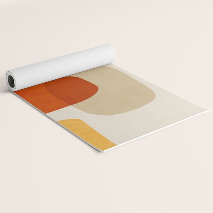 Modern Abstract Earth Tones Artwork Yoga Mat Gallery Image 2