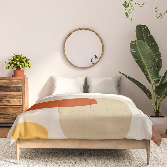 Modern Abstract Earth Tones Artwork Comforter Gallery Image 3