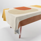 Modern Abstract Earth Tones Artwork Tablecloth Gallery Image 1