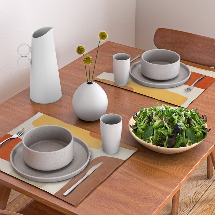 Modern Abstract Earth Tones Artwork Placemat Gallery Image 2
