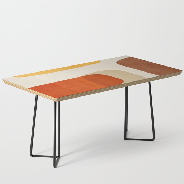 Modern Abstract Earth Tones Artwork Coffee Table Gallery Image 1