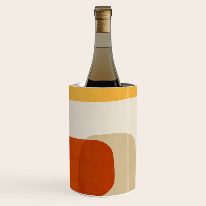 Modern Abstract Earth Tones Artwork Wine Chiller Gallery Image 1