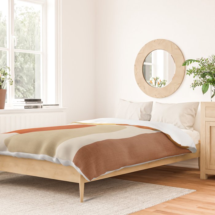 Modern Abstract Earth Tones Artwork Duvet Cover Gallery Image 2
