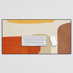 Modern Abstract Earth Tones Artwork Desk Mat Gallery Image 1